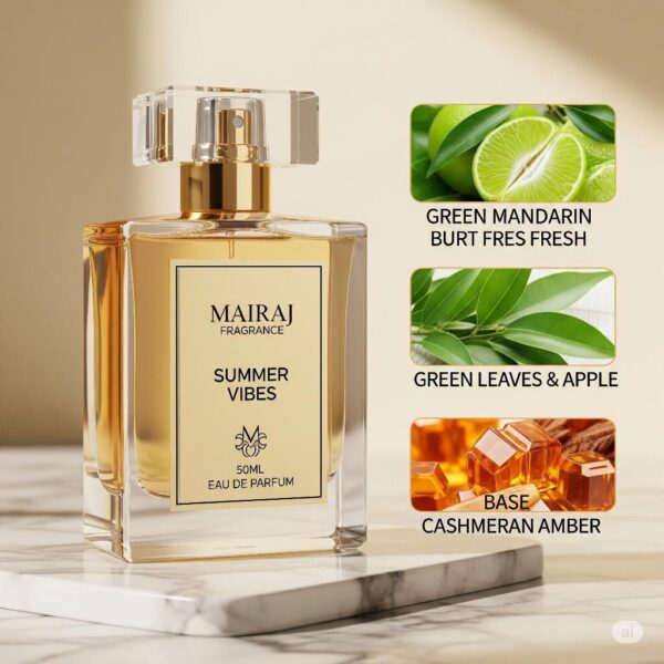 Summer Vibes by Mairaj Fragrance – Fresh Citrus Perfume for Men (Oil-Based) - Image 2